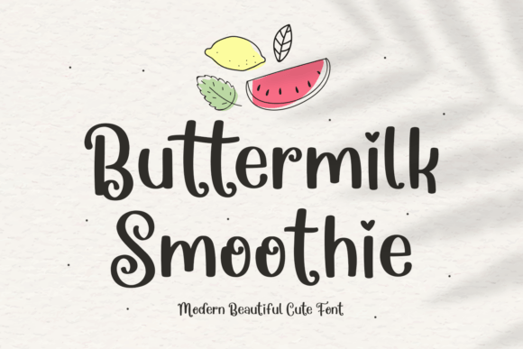 Buttermilk Smoothie: A Playful Script Font for Digital Design