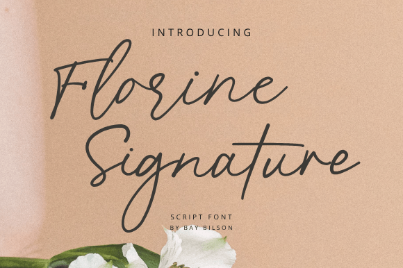 Florine Signature: A Timeless Script Font for Crafters and Designers