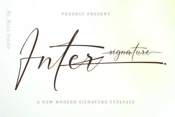 Inter Signature: A Script Font for Elegant Branding