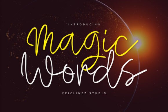 Magic Words: A Script Font for Editorial Elegance